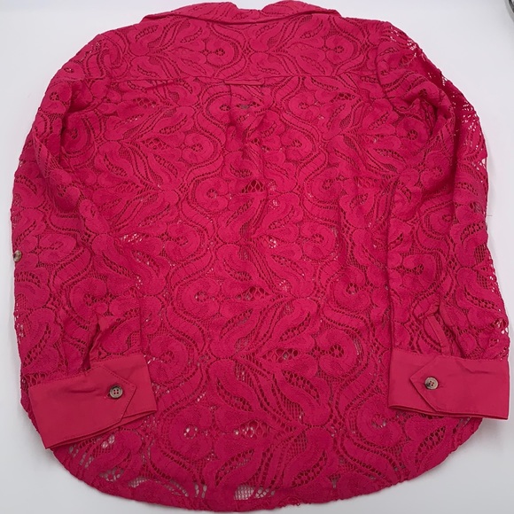 Anthropologie Maeve Slim Pink Button Down Top Size 4 - Picture 14 of 14